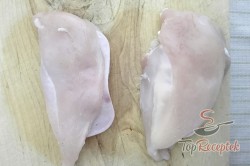 Recept elkészítése Sonkás-krémsajtos csirkenyárs, lépés 4
