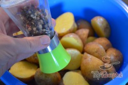 Recept elkészítése Sült burgonya francia mustáros mártással, lépés 3