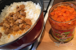 Recept elkészítése Húsos-zöldséges rizs, lépés 4