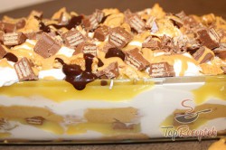 Recept elkészítése Könnyű kísértés – édes lasagne KIT-KAT csokival, sütés nélkül, lépés 5